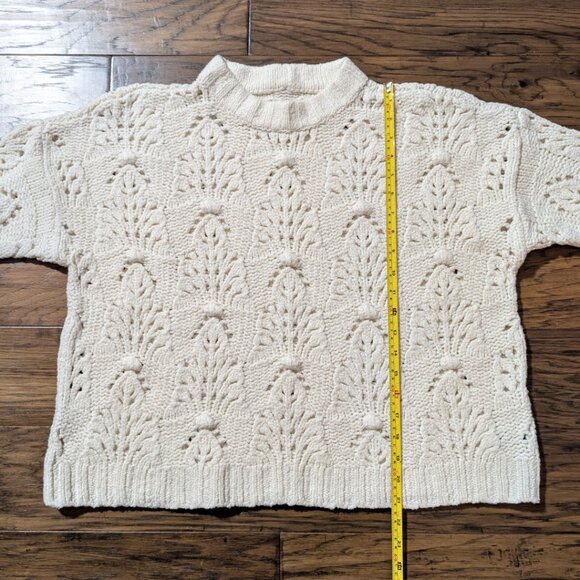 aerie knit sweater cream size small - Picture 6 of 16